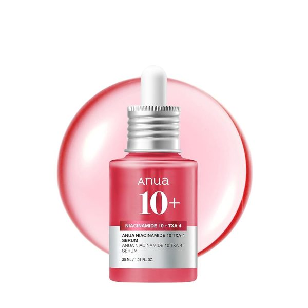 ANUA Niacinamide 10 + TXA 4 Serum, Hyaluronic Acid, Tranexamic acid, Vitamin B12, Facial Serum for Glass Skin, Clarifying, Radiant Complexion with Natural Color, Korean Skin...
