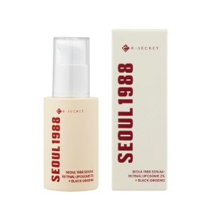 KSECRET SEOUL 1988 Serum : Retinal Liposome 2% + Black Ginseng, 30ml/1.01fl.oz | 58% Black Ginseng Extract | Retinal serum, Bakuchiol, VitaminC&3Peptides for Wrinkle Care |...