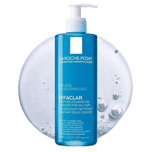 La Roche-Posay Effaclar Purifying Foaming Gel Cleanser for Oily Skin, With Zinc Pidolate To Remove Excess Oil & Shine, Alcohol Free & Oil Free, Face Wash For Oily Skin,...